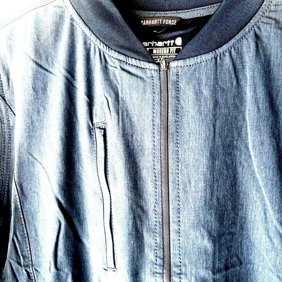 Carhartt Womens Jacket Blue Force Cross Flex Bomber Coat Full Zip Size XL - Picture 9 of 11